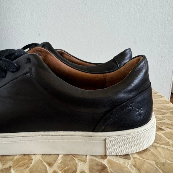 Frye Ivy Black Lace up Leather Sneakers size 9.5M - Picture 5 of 10